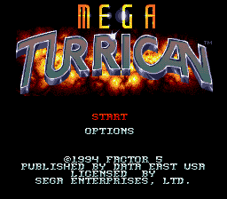 Mega Turrican Title Screen
